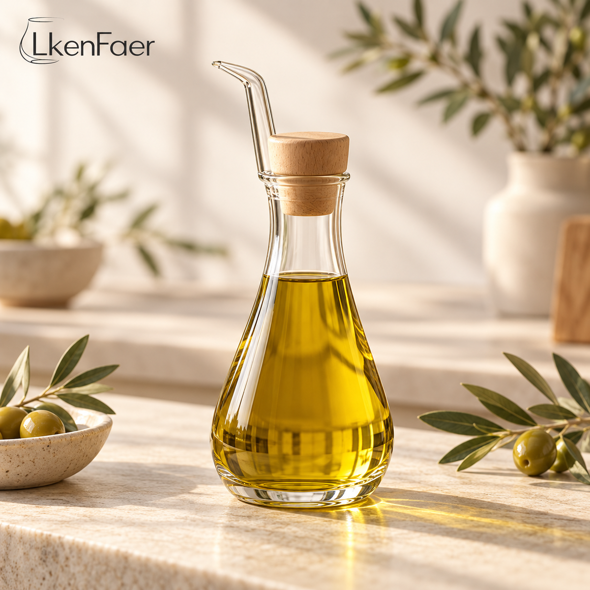 LkenFaer™ Glass Olive Oil Dispenser