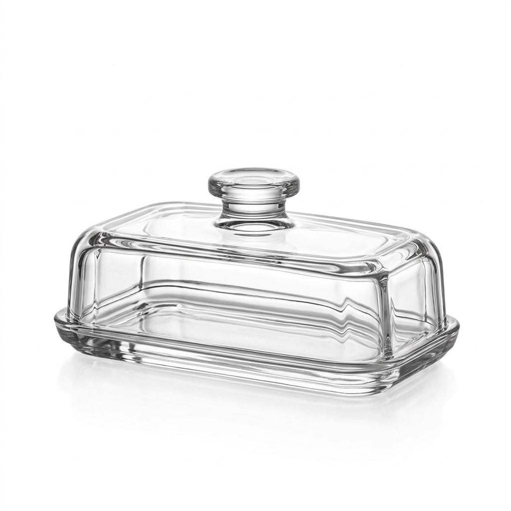 LkenFaer™ Clear Glass Butter Dish with Lid