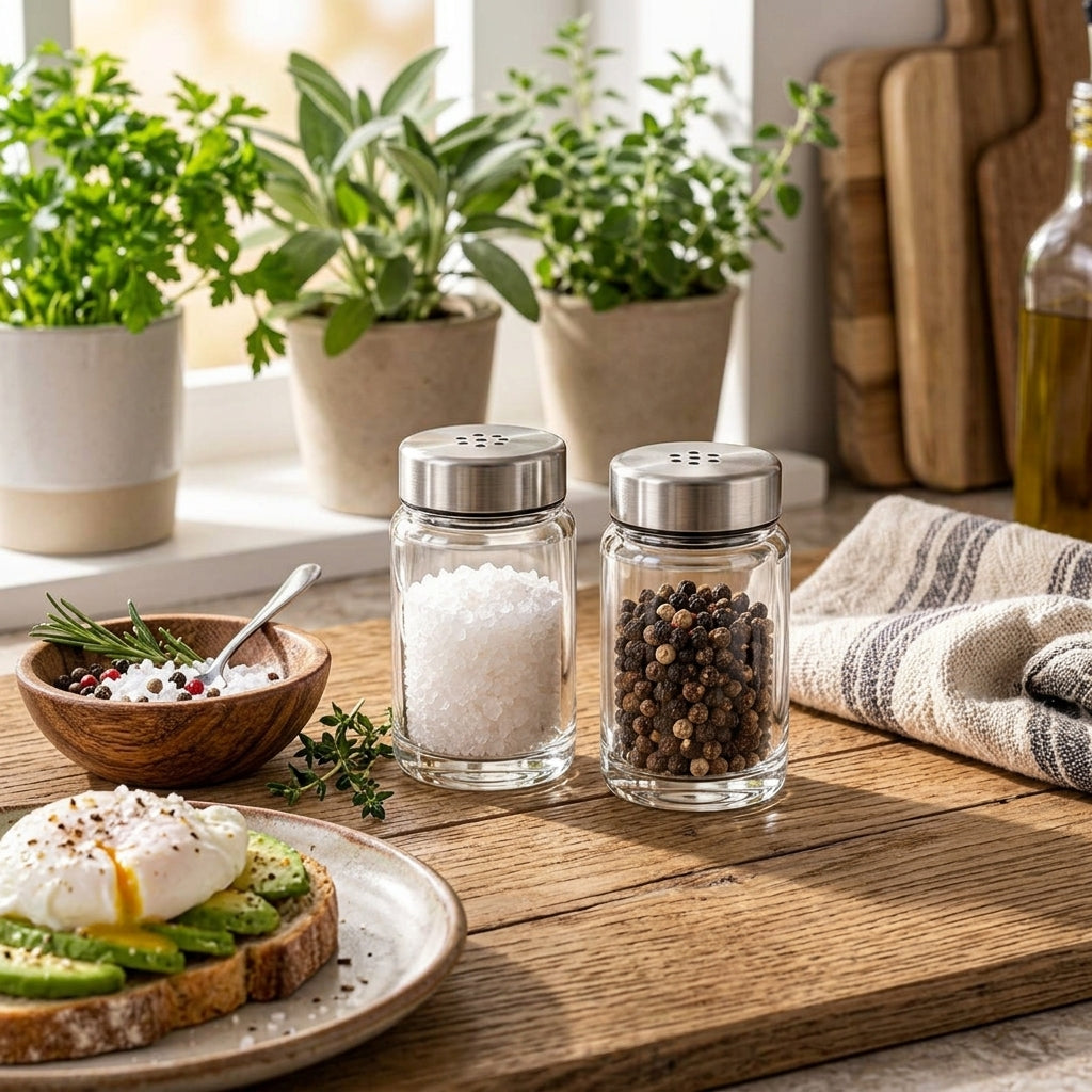 LkenFaer™ Glass Salt & Pepper Shaker Set