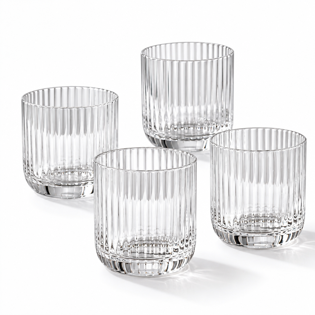 LkenFaer™ Ribbed Glass Tumbler Set