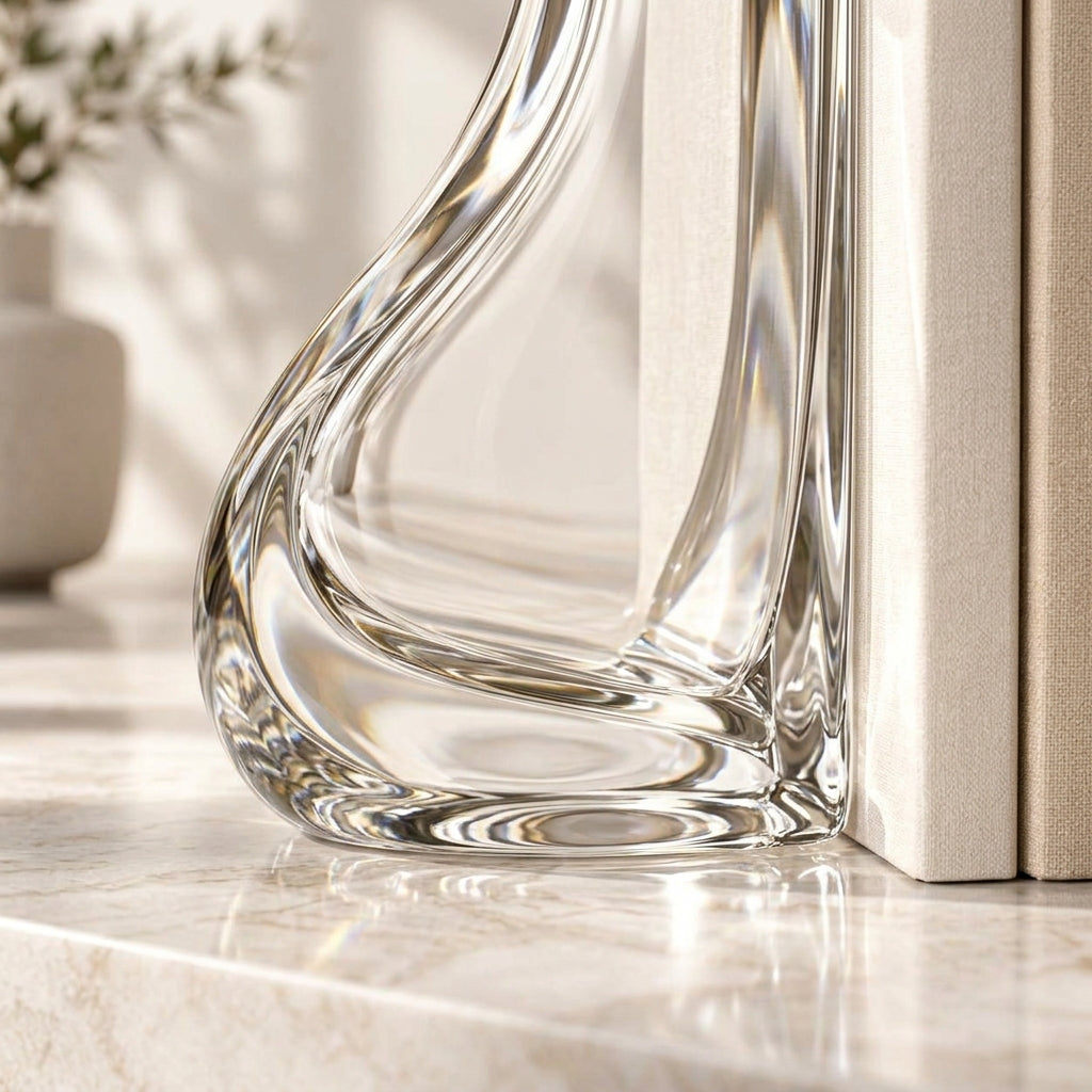 LkenFaer™ Sculptural Glass Bookend Set