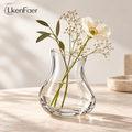 LkenFaer™ Sculpted Clear Glass Bud Vase