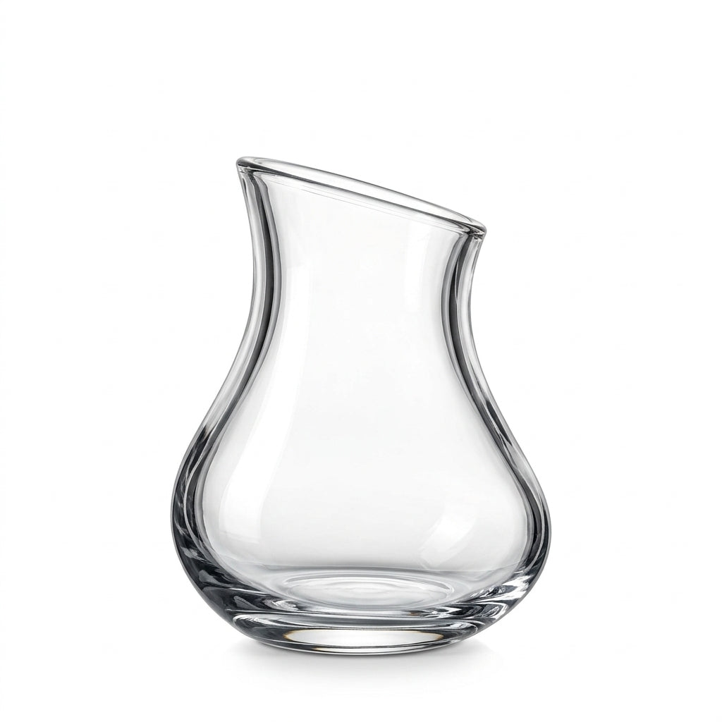 LkenFaer™ Sculpted Clear Glass Bud Vase