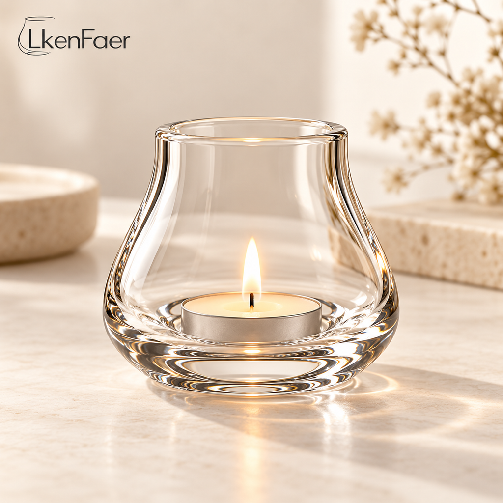 LkenFaer™ Clear Glass Tealight Holder