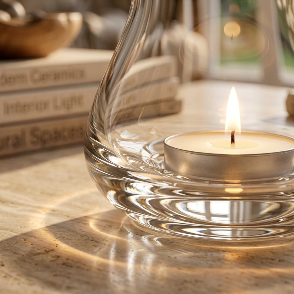 LkenFaer™ Clear Glass Tealight Holder